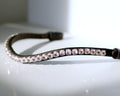 Black Browband · Soft Pink Crystals · U-Shape