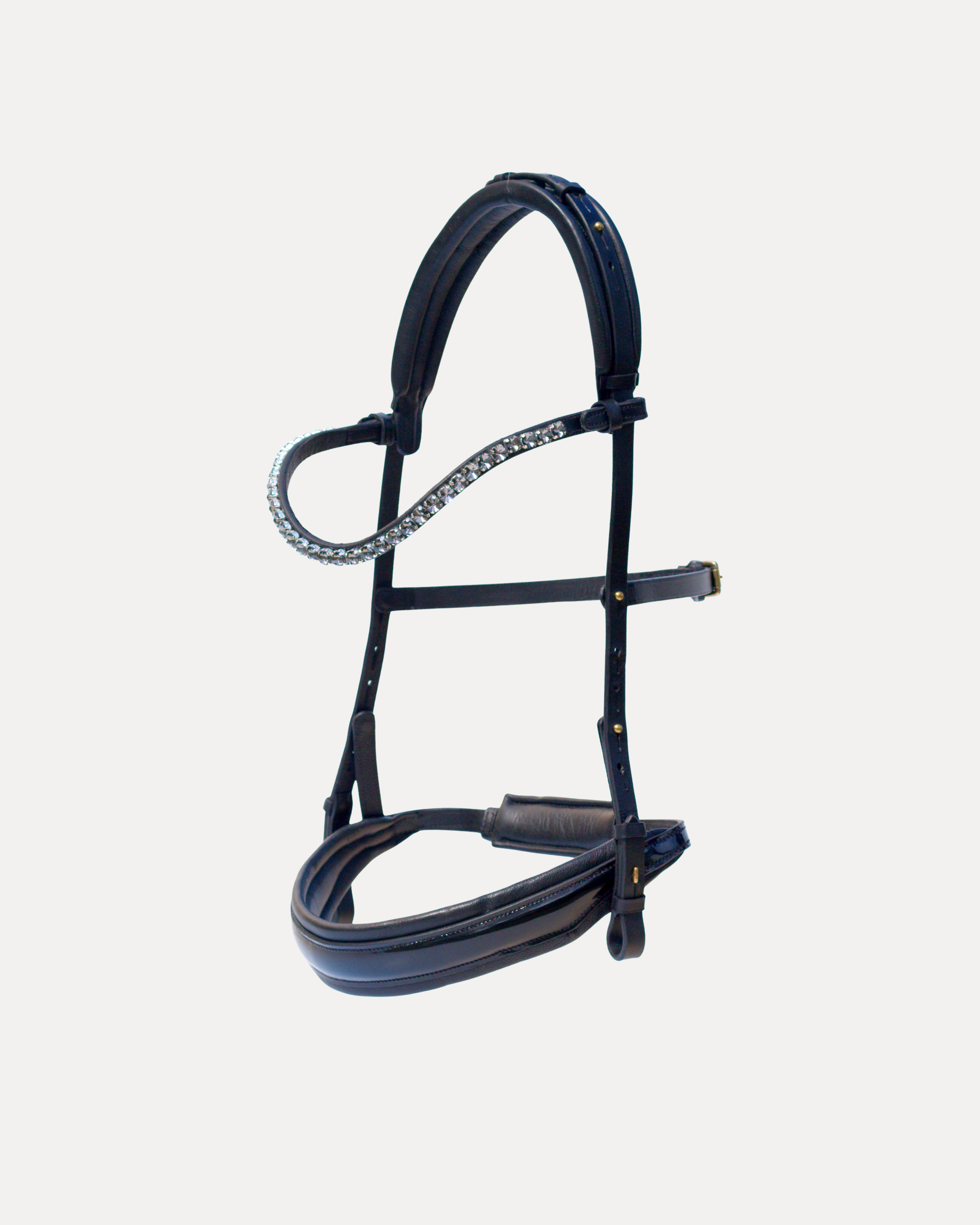 Eos Modular Bridle · Black · Brass hardware