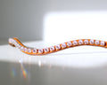 Tan Browband · Soft Pink Crystals · U-Shape