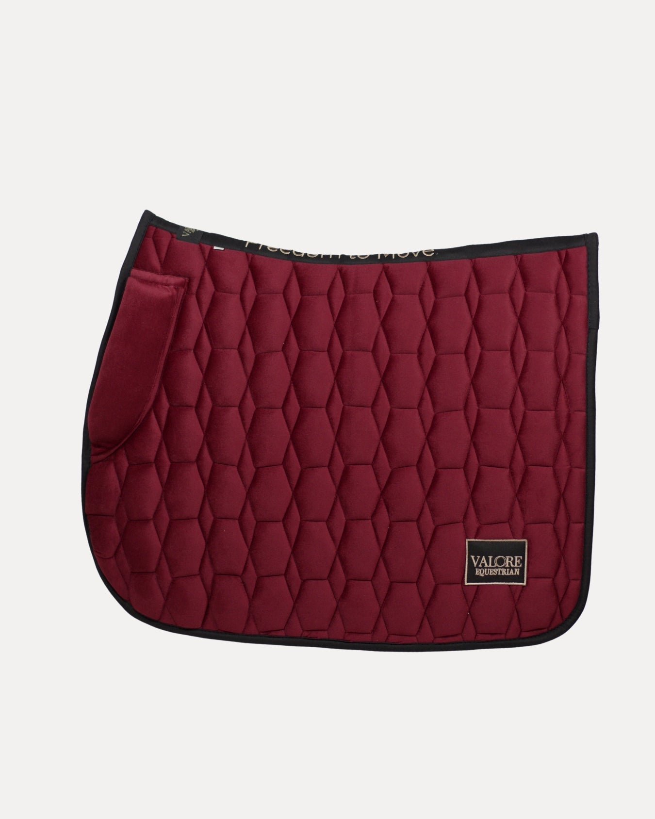 Rouge Grenat Velvet Valore Jumping Wither Relief Saddle Pad – Anatomical Saddle Pad for Comfort and Freedom