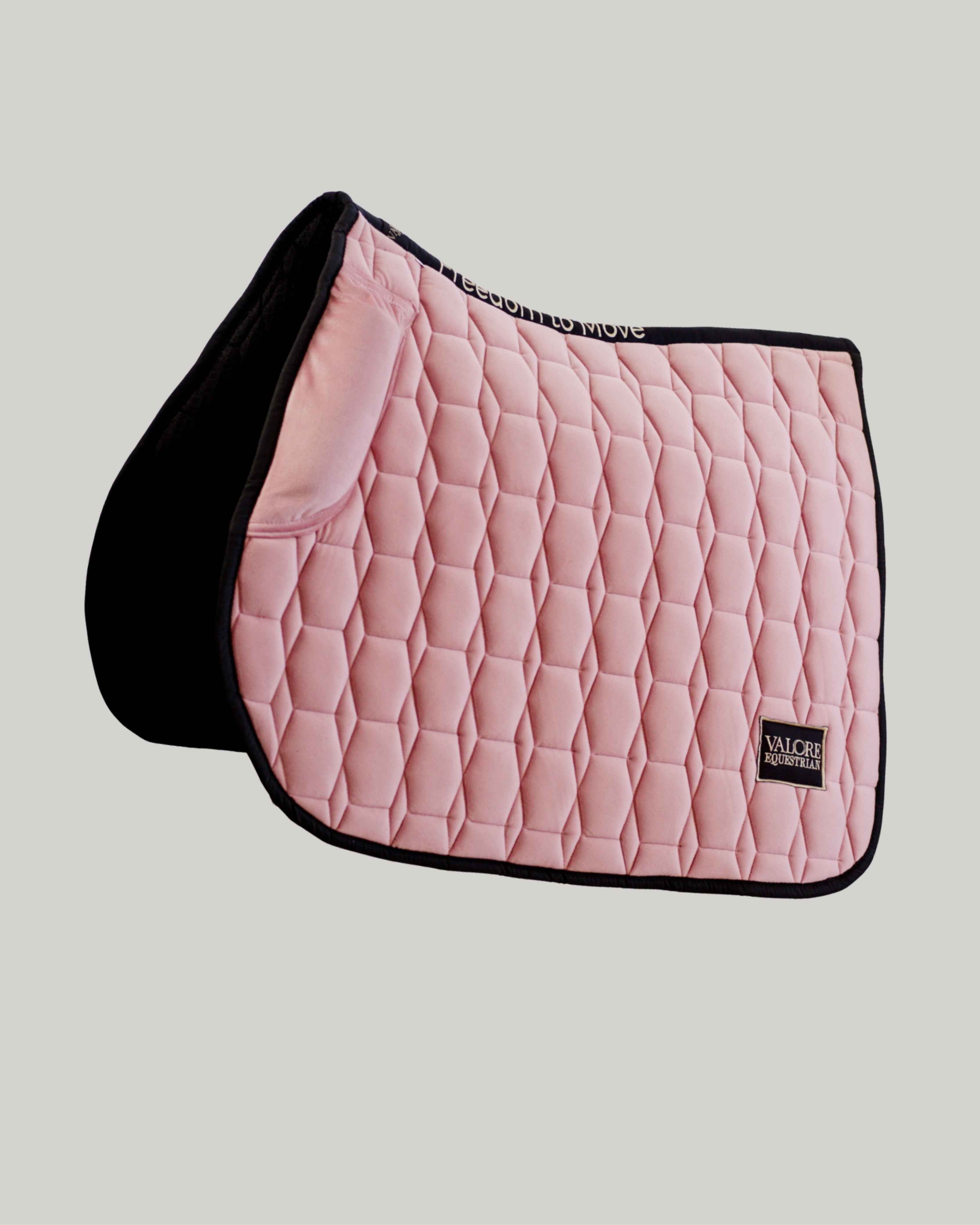 Candy Pink Velvet Valore Jumping Wither Relief Saddle Pad – Anatomical Saddle Pad for Comfort and Freedom