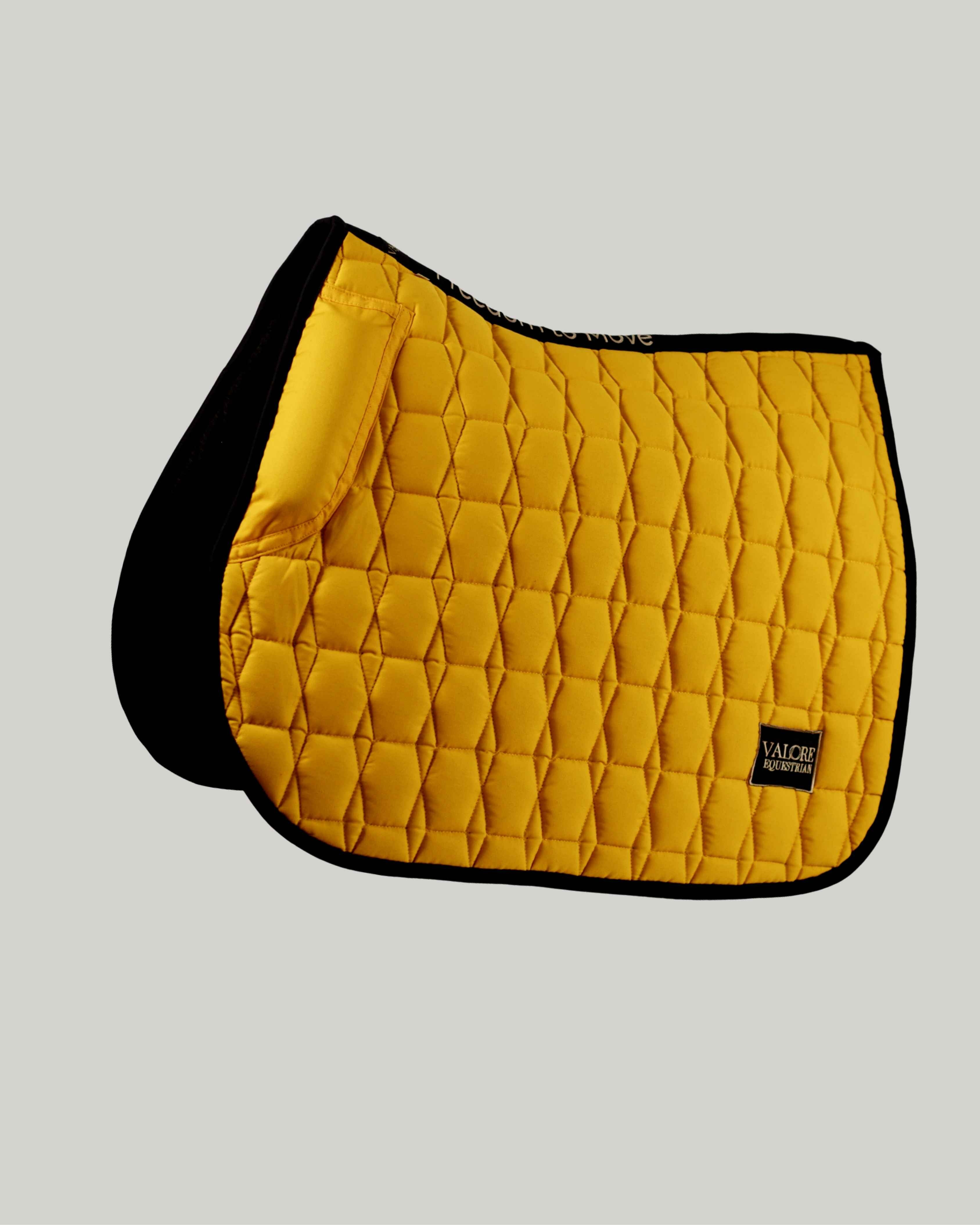 Mustard Cotton Valore Jumping Wither Relief Saddle Pad – Anatomical Saddle Pad for Comfort and Freedom