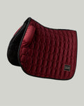 Bordeaux Profond Velvet Valore Jumping Wither Relief Saddle Pad – Anatomical Saddle Pad for Comfort and Freedom