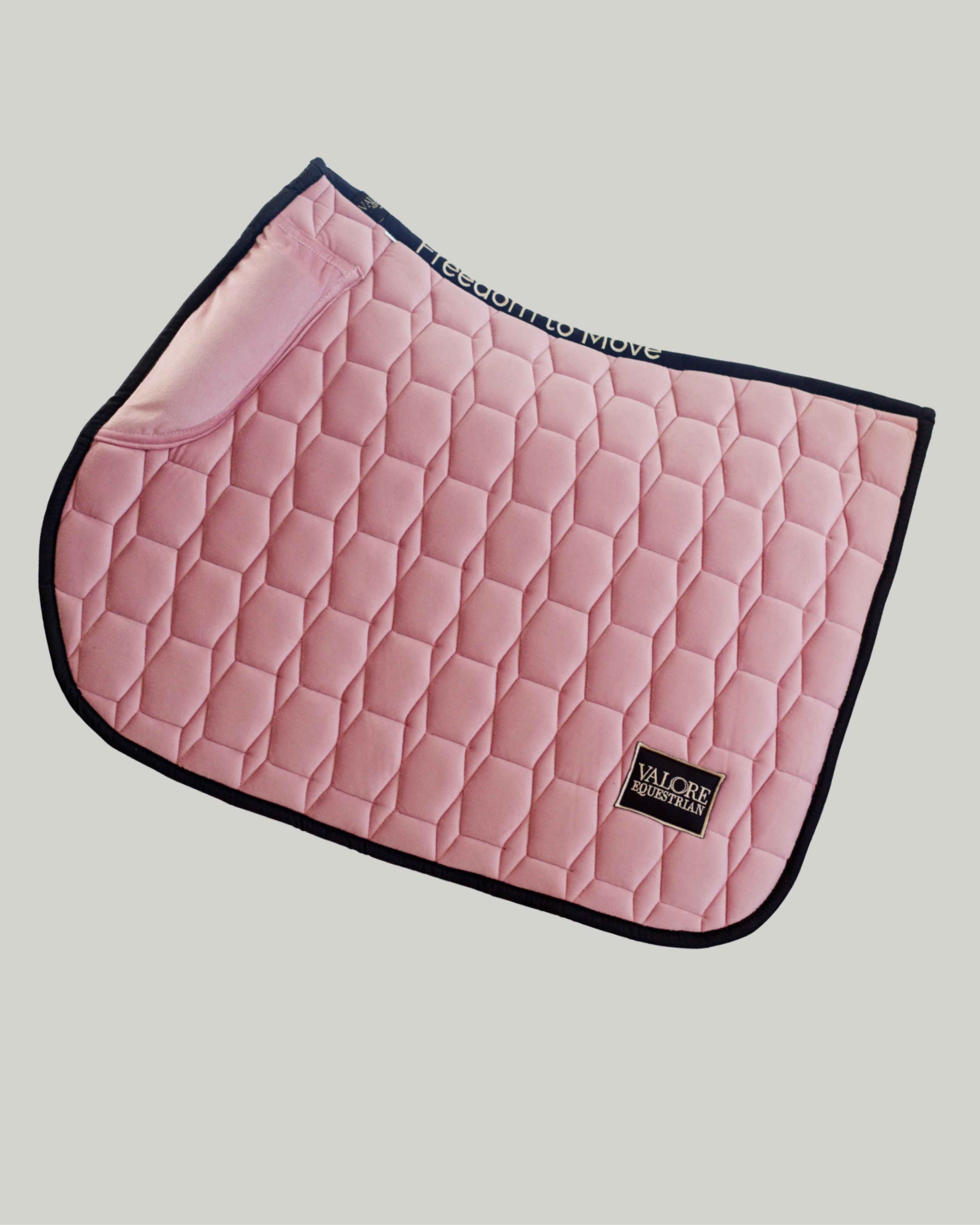 Candy Pink Velvet Valore Jumping Wither Relief Saddle Pad – Anatomical Saddle Pad for Comfort and Freedom