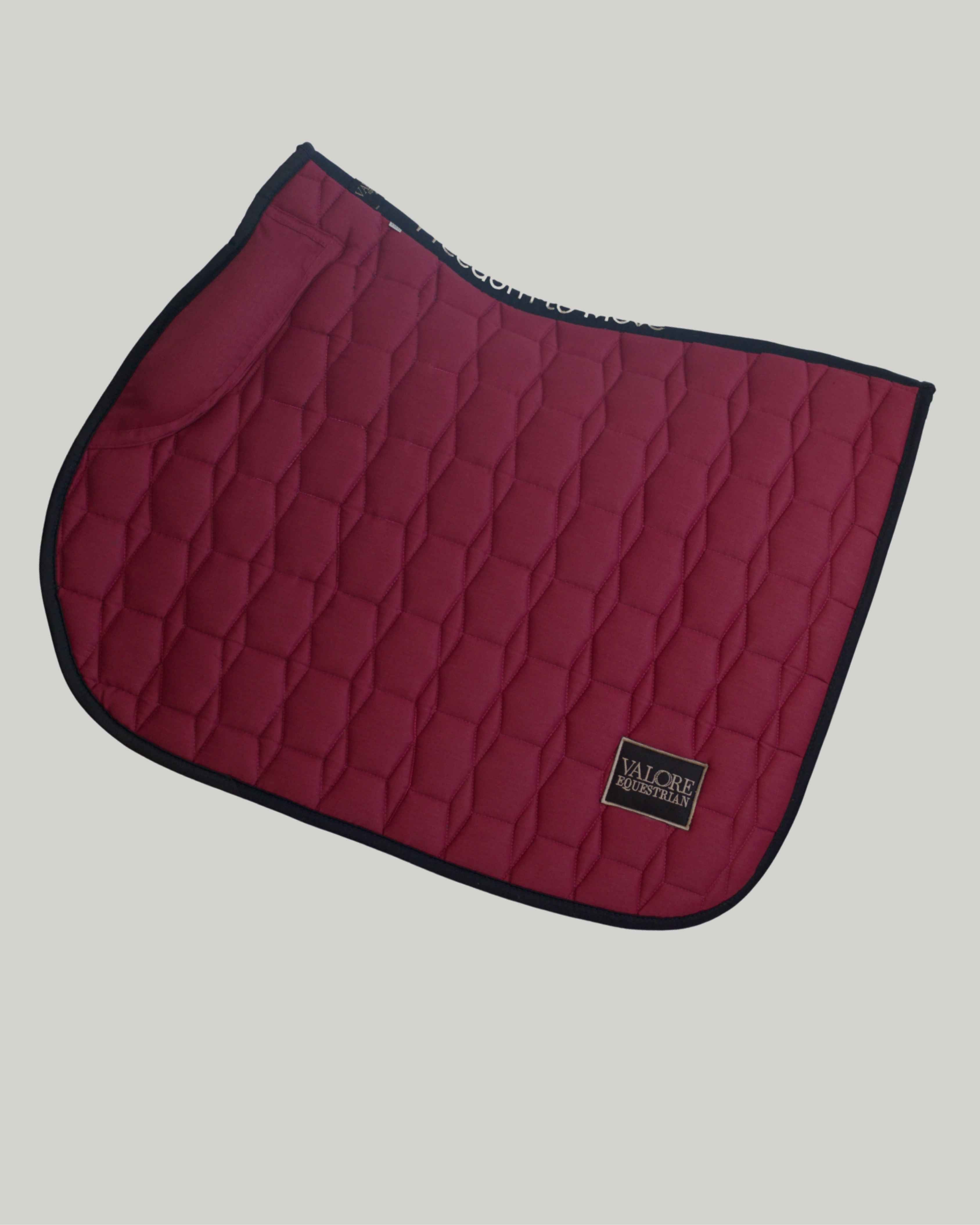 Claret Cotton Valore Jumping Wither Relief Saddle Pad – Anatomical Saddle Pad for Comfort and Freedom