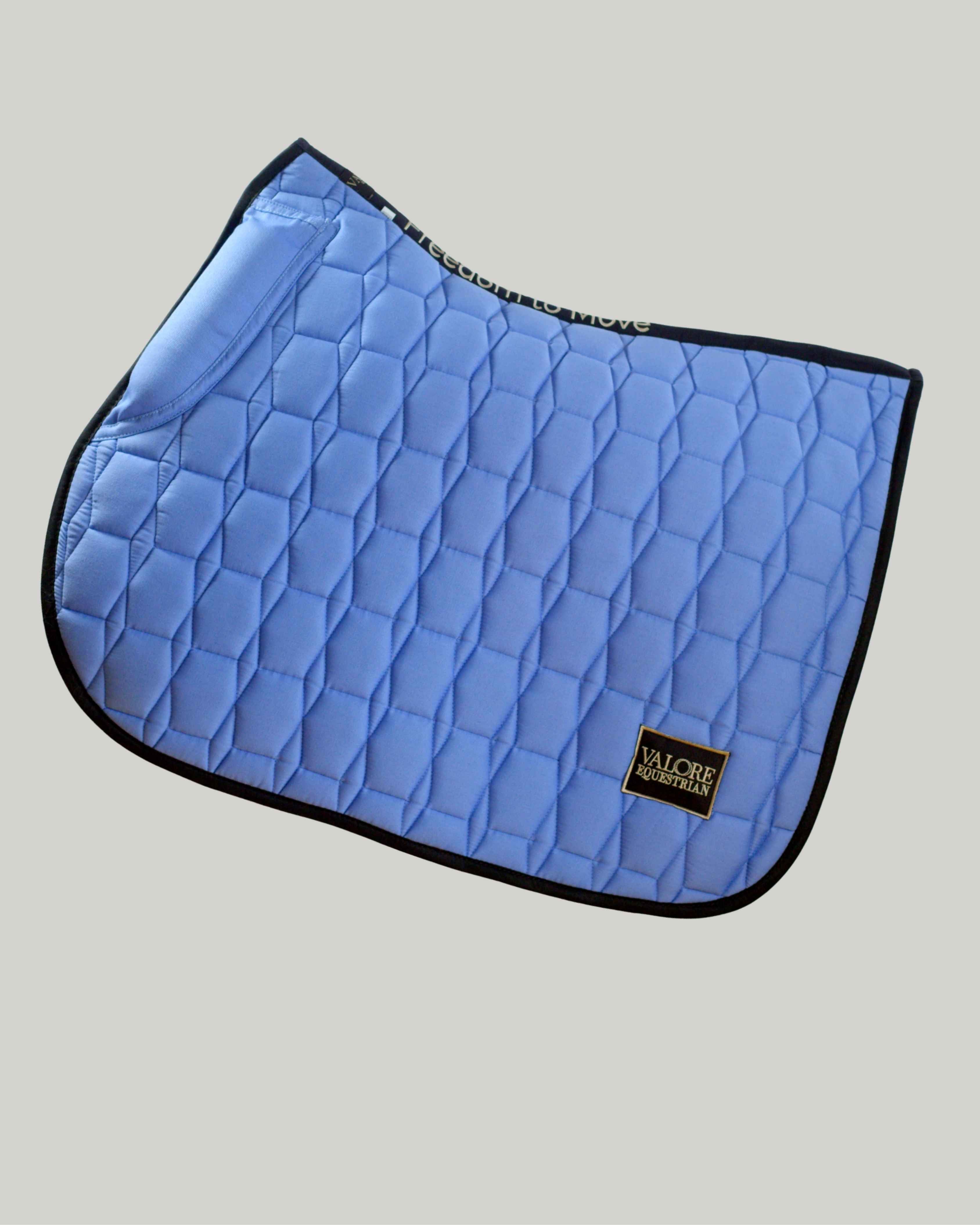 Sky Blue Cotton Valore Jumping Wither Relief Saddle Pad – Anatomical Saddle Pad for Comfort and Freedom