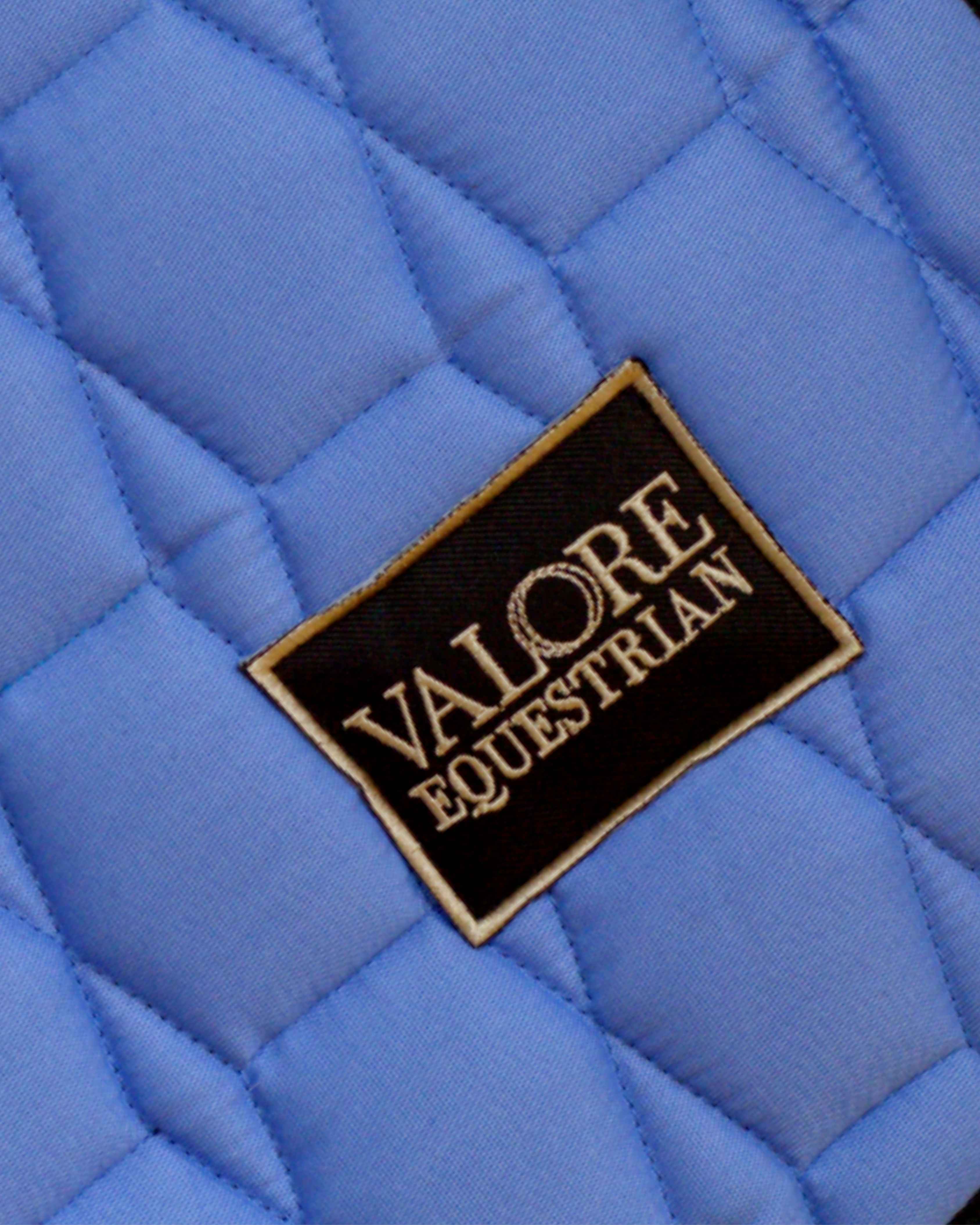 Sky Blue Cotton Valore Jumping Wither Relief Saddle Pad – Anatomical Saddle Pad for Comfort and Freedom